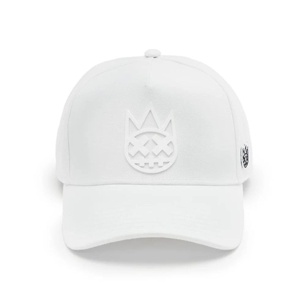 Cult's Clean Logo Mesh Back Trucker Hat in Winter White