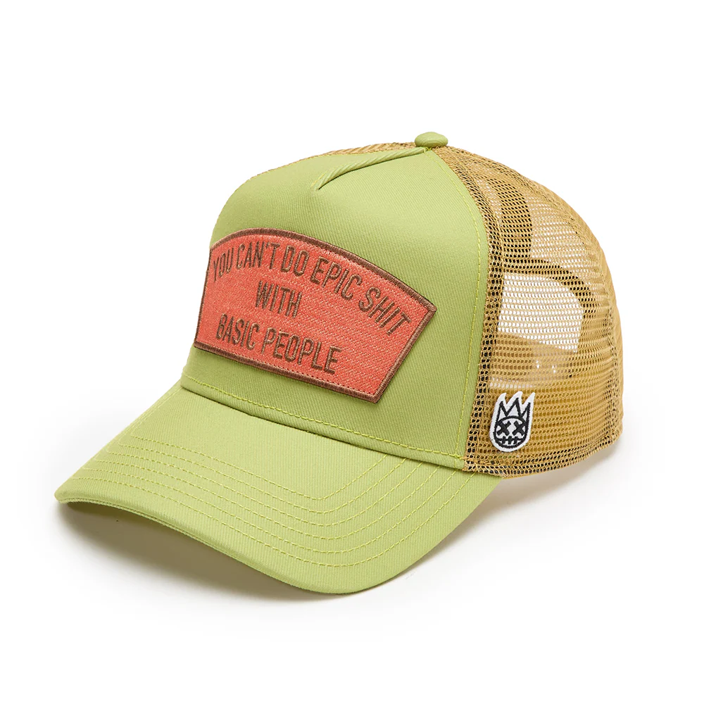 Cult's Logo Mesh Back Trucker Hat "Cant Do Epic Shit" in Green Oasis - Image 2