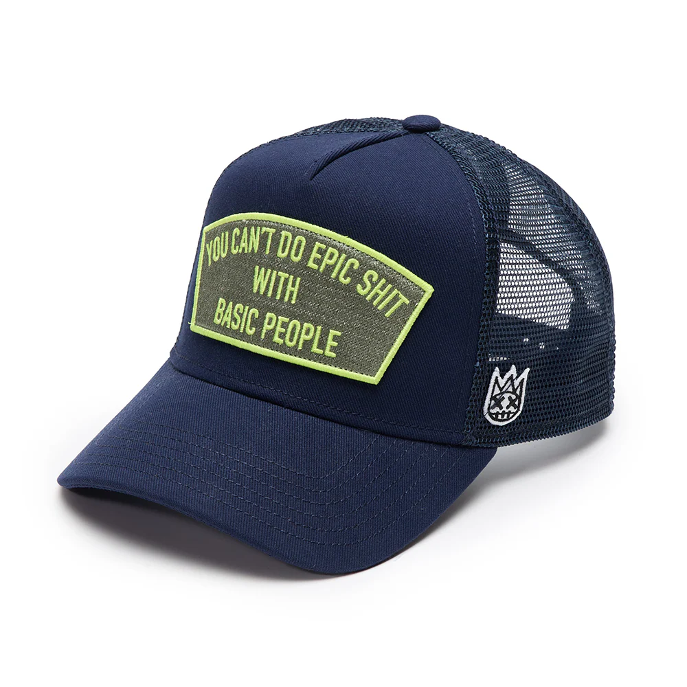 Cult's Logo Mesh Back Trucker Hat "Cant Do Epic Shit" in Midnight Blue - Image 2