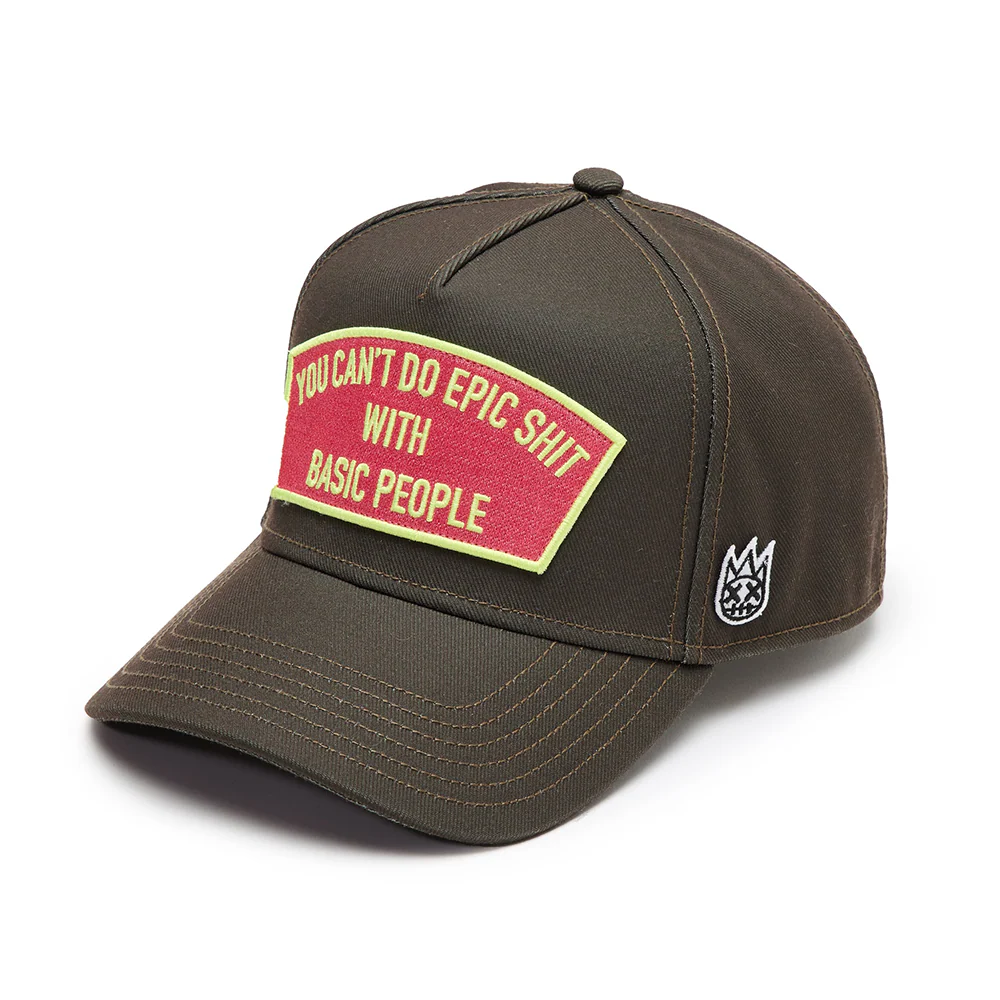 Cult's Logo Mesh Back Trucker Hat "Cant Do Epic Shit" in Sage - Image 2