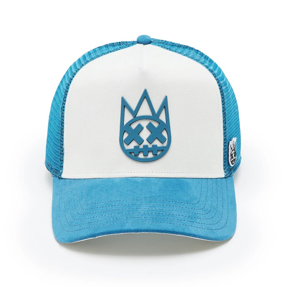Cult's Logo Mesh Back Trucker Hat "Shimuchan" in Winter White
