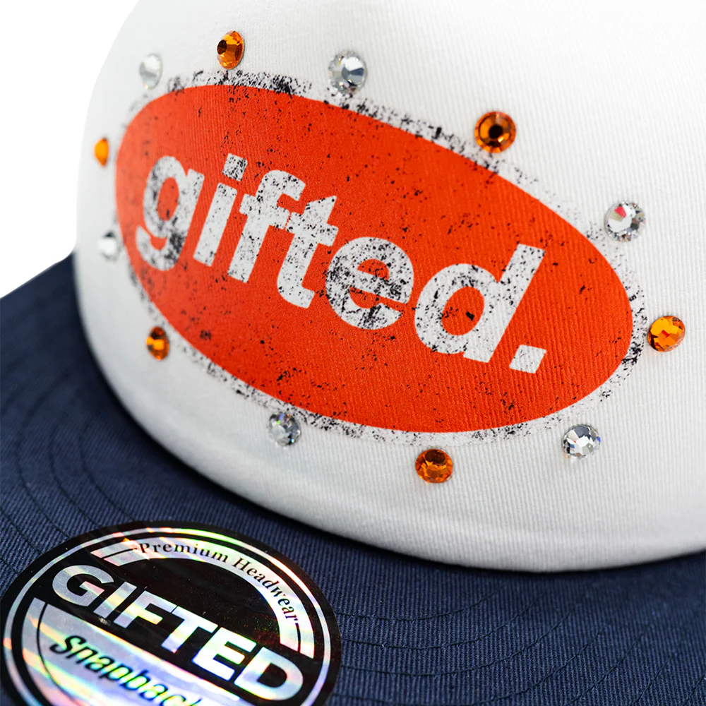 Everyone Is Gifted Hat Navy Orange - Image 2