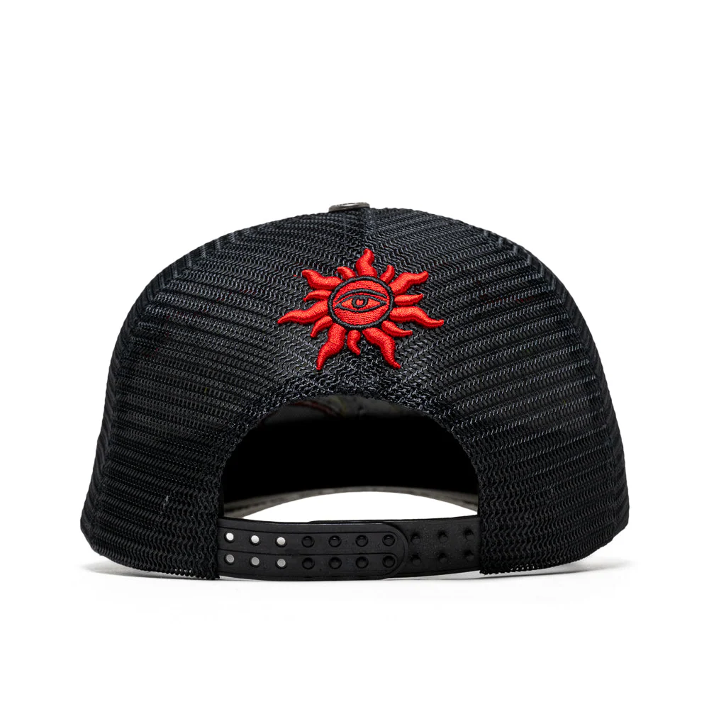 Godspeed GS Neo Trucker Hat (Black/Yellow/Red) - Image 2