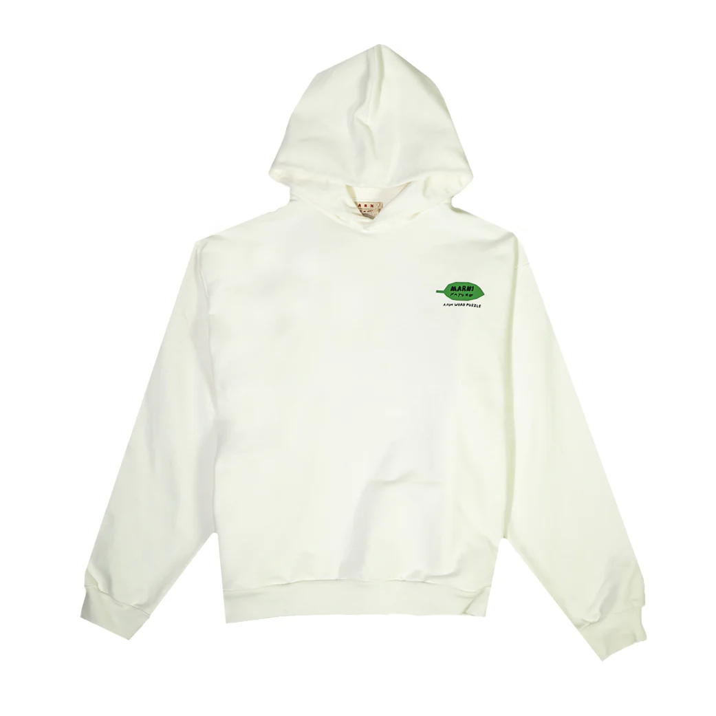 Marni Flower Word Puzzle Hooded Sweatshirt