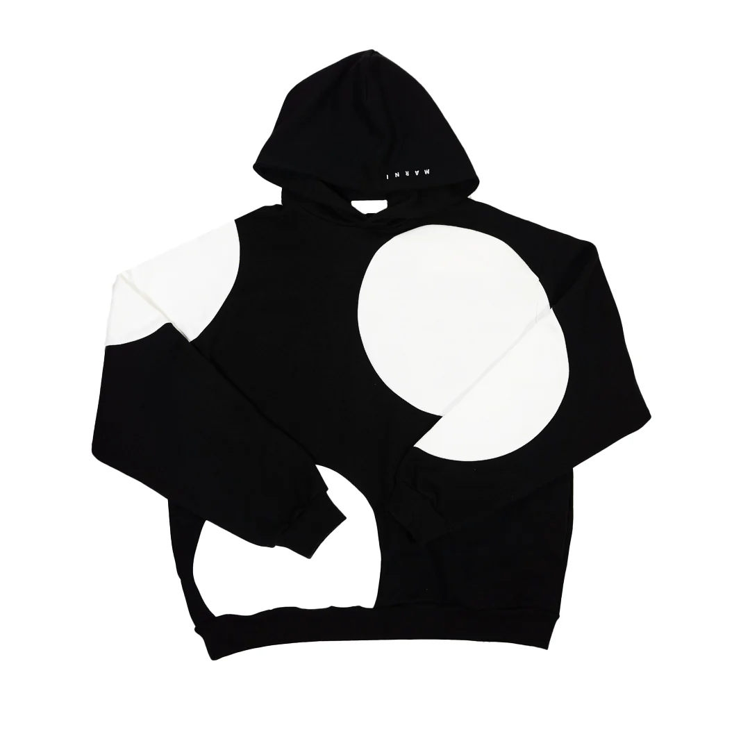 Marni Hooded Sweatshirt w/ Maxi Pois