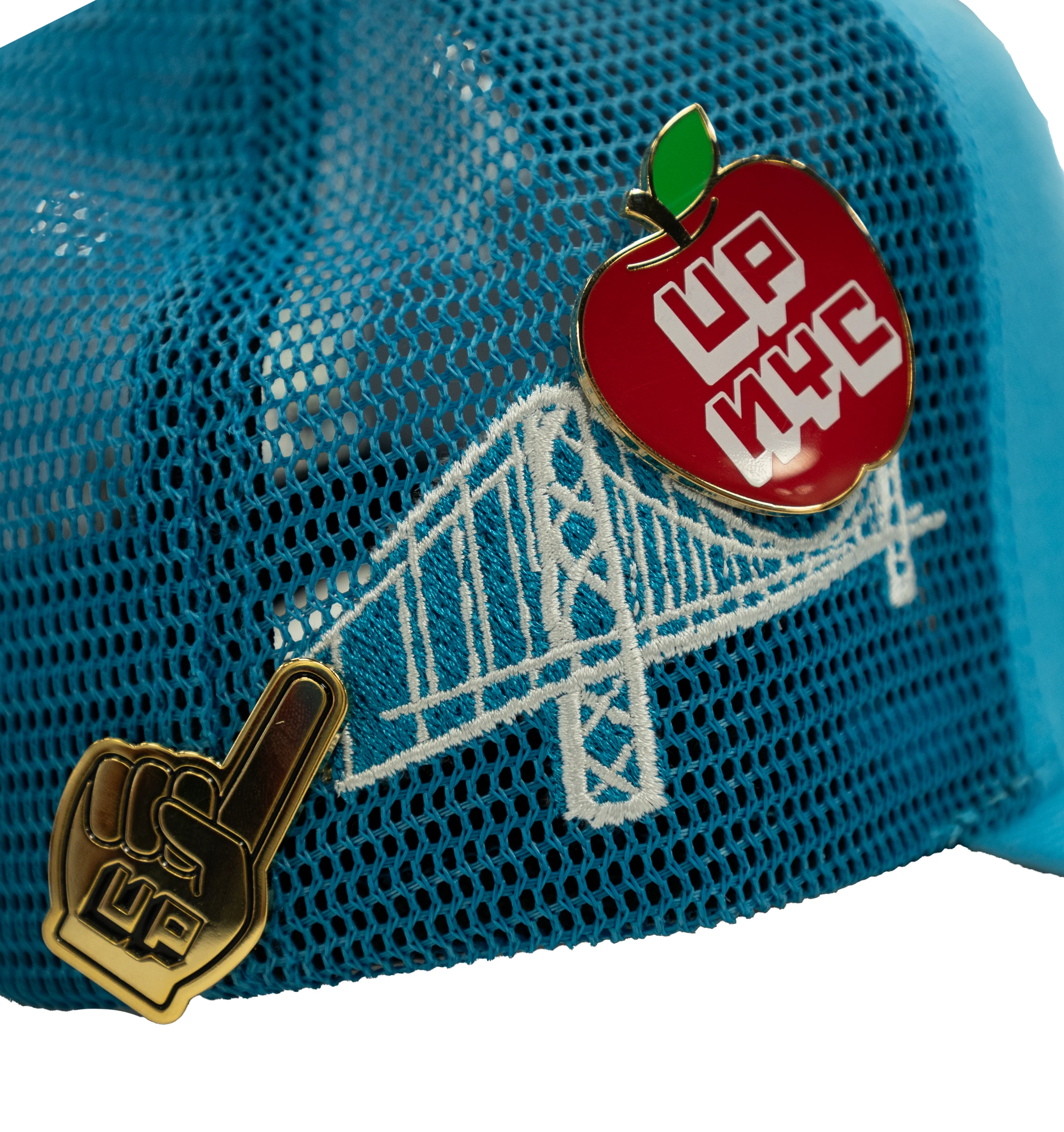UP NYC Trucker Hat Sky Blue - Image 4